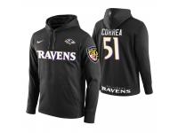 Men Baltimore Ravens #51 Kamalei Correa Black Circuit Wordmark Pullover Hoodie