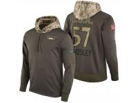 Men Baltimore Ravens #57 C.J. Mosley Olive 2017 Salute to Service Hoodie
