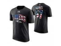 Men Baltimore Ravens C. J. Mosley #57 Stars and Stripes 2018 Independence Day American Flag T-Shirt