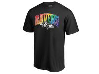 Men Baltimore Ravens NFL Pro Line by Fanatics Branded Black Big & Tall Pride T-Shirt