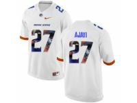 Men Boise State Broncos #27 Jay Ajayi White With Portrait Print College Football Jersey