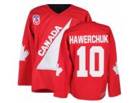 Men CCM Team Canada #10 Dale Hawerchuk Premier Red 1991 Throwback Olympic Hockey Jersey