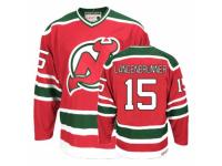 Men CCM Team Classic New Jersey Devils #15 Jamie Langenbrunner Premier Red-Green Throwback NHL Jersey