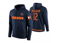 Men Chicago Bears #12 Allen Robinson Navy Circuit Wordmark Pullover Hoodie