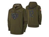 Men Chicago Bears #12 Allen Robinson Olive 2018 Salute to Service Pullover Hoodie