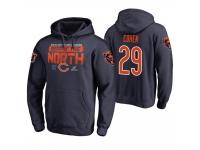 Men Chicago Bears #29 Tarik Cohen Navy 2018 NFC North Division Champions Pullover Hoodie