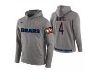 Men Chicago Bears #4 Chase Daniel Gray Circuit Wordmark Pullover Hoodie