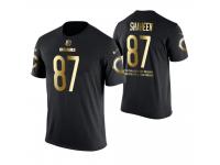 Men Chicago Bears Adam Shaheen #87 Metall Dark Golden Special Limited Edition With Message T-Shirt