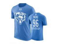 Men Chicago Bears Akiem Hicks #96 Powder Blue Father Day Gift With Message T-Shirt