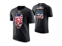 Men Chicago Bears Bilal Nichols #98 Stars and Stripes 2018 Independence Day American Flag T-Shirt
