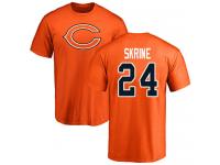 Men Chicago Bears Buster Skrine Orange - #24 Football T-Shirt Name & Number Logo
