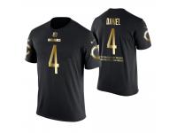 Men Chicago Bears Chase Daniel #4 Metall Dark Golden Special Limited Edition With Message T-Shirt