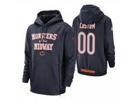 Men Chicago Bears Custom Navy Sideline Local Lockup Pullover Hoodie