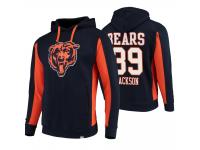 Men Chicago Bears Eddie Jackson Navy Team Iconic Pullover Hoodie