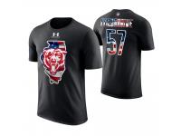 Men Chicago Bears Joel Iyiegbuniwe #57 Stars and Stripes 2018 Independence Day American Flag T-Shirt