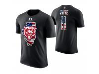 Men Chicago Bears Kevin White #11 Stars and Stripes 2018 Independence Day American Flag T-Shirt