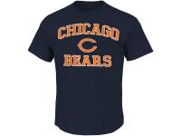 Men Chicago Bears Majestic Big and Tall Heart & Soul III T-Shirt C Navy Blue