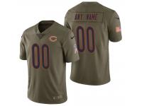 Men Chicago Bears Olive 2017 Salute To Service Custom Jersey