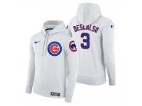 Men Chicago Cubs Daniel Descalso Nike White Home Hoodie