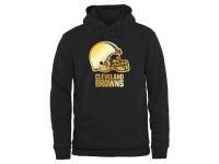 Men Cleveland Browns Pro Line Black Gold Collection Pullover Hoodie