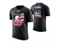 Men Cleveland Browns Rashard Higgins #81 Stars and Stripes 2018 Independence Day American Flag T-Shirt