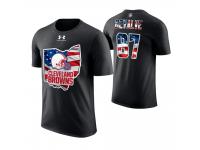 Men Cleveland Browns Seth DeValve #87 Stars and Stripes 2018 Independence Day American Flag T-Shirt