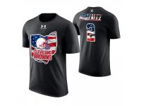 Men Cleveland Browns Zane Gonzalez #2 Stars and Stripes 2018 Independence Day American Flag T-Shirt