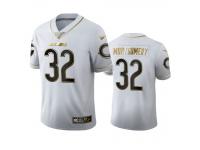 Men David Montgomery Bears White 100th Season Golden Edition Jersey