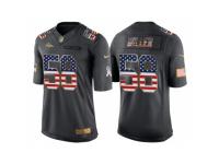 Men Denver Broncos #58 Von Miller Anthracite Salute to Service USA Flag Fashion Jersey
