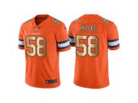 Men Denver Broncos #58 Von Miller Orange Gold Special Color Rush Jersey
