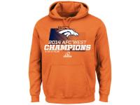 Men Denver Broncos Majestic 2014 AFC West Division Champions Hoodie - Orange