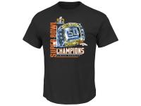 Men Denver Broncos Majestic Big & Tall Super Bowl 50 Champions Victory Bling VIII T-Shirt - Black