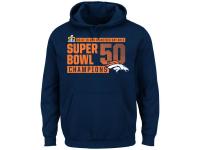 Men Denver Broncos Majestic Super Bowl 50 Champions Winners Take VIII Hoodie - Navy
