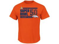 Men Denver Broncos Majestic Super Bowl 50 Champions Winners Take VIII T-Shirt - Orange