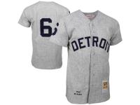 Men Detroit Tigers Al Kaline Mitchell & Ness Gray No.6 Authentic Throwback Jersey