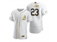 Men Detroit Tigers Kirk Gibson Nike White Golden Edition Jersey