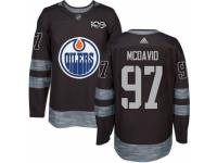 Men Edmonton Oilers #97 Connor McDavid Black 1917-2017 100th Anniversary Stitched NHL Jersey