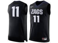 Men Gonzaga Bulldogs #11 Nike Replica Jersey - Black