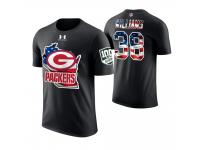 Men Green Bay Packers Tramon Williams #38 Stars and Stripes 2018 Independence Day American Flag T-Shirt