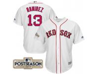Men Hanley Ramirez #13 Boston Red Sox 2017 Postseason White Cool Base Jersey