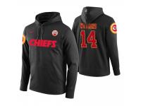 Men Kansas City Chiefs #14 Sammy Watkins Black Circuit Wordmark Pullover Hoodie