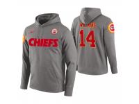 Men Kansas City Chiefs #14 Sammy Watkins Gray Circuit Wordmark Pullover Hoodie
