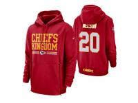 Men Kansas City Chiefs #20 Steven Nelson Red Sideline Local Lockup Pullover Hoodie
