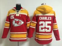Men Kansas City Chiefs #25 Jamaal Charles Pullover Hoodie