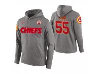 Men Kansas City Chiefs #55 Dee Ford Gray Circuit Wordmark Pullover Hoodie