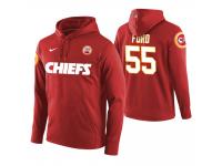 Men Kansas City Chiefs #55 Dee Ford Red Circuit Wordmark Pullover Hoodie