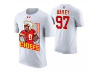 Men Kansas City Chiefs Allen Bailey #97 White Cartoon And Comic Artistic Painting T-Shirt