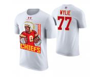 Men Kansas City Chiefs Andrew Wylie #77 White Cartoon And Comic Artistic Painting T-Shirt