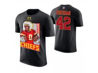 Men Kansas City Chiefs Anthony Sherman #42 Black Cartoon And Comic Artistic Painting T-Shirt