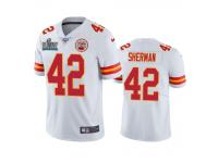 Men Kansas City Chiefs Anthony Sherman White Super Bowl LIV Vapor Limited Jersey 100th